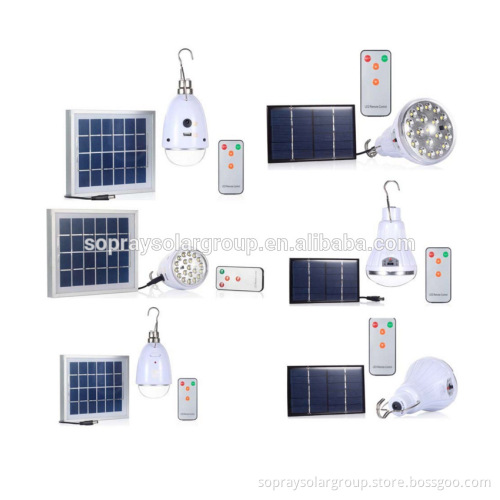 Smart Remote Control DC Solar Light With 1200MAH Lead acid Battery Solar Input